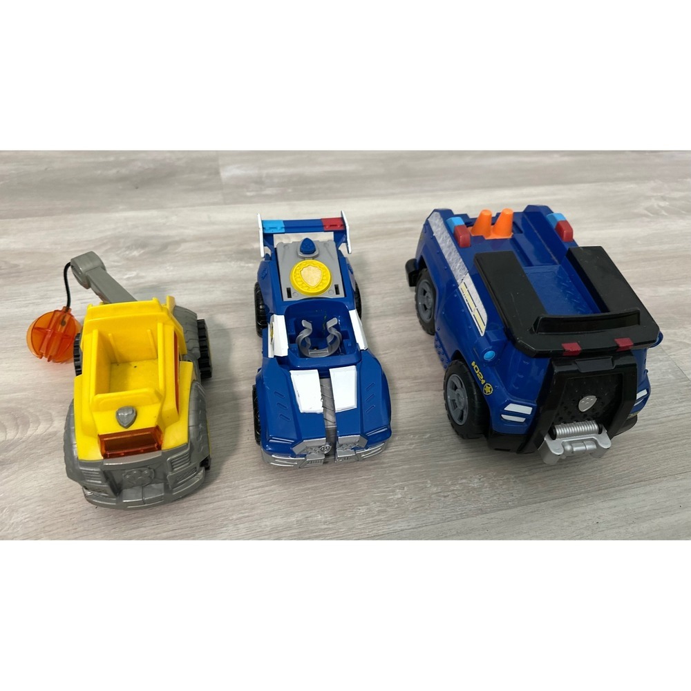 Paw Patrol Chase Marshall Rocky Vehicles Toys Lot Set - Picture 2 of 3
